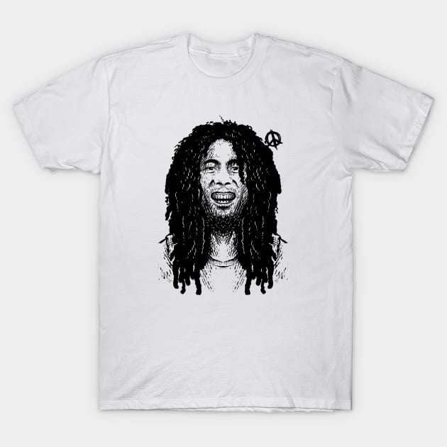 marley bob vintage hand drawing T-Shirt by ROCKHOPPER